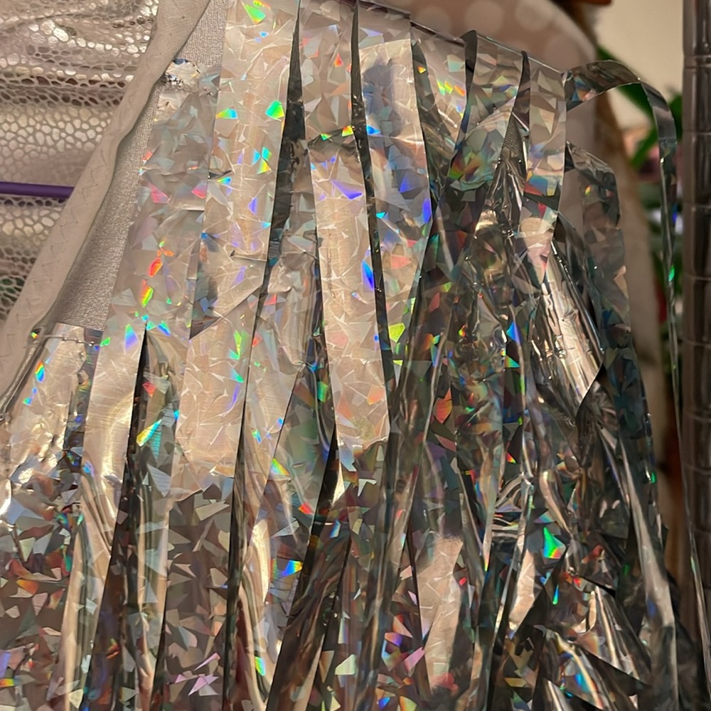 Bottle Blonde Studio Disco Dreams holographic fringe jacket - Picture 8 of 9